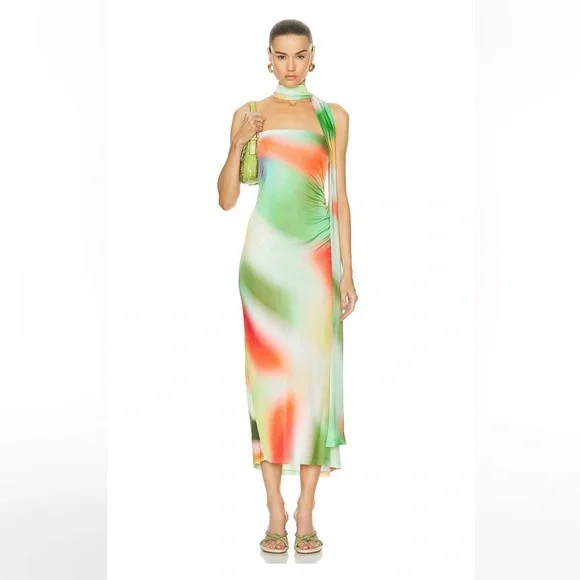 Siedres Dresses | Siedres Misty Midi Dress | Color: Green/Red | Size: S | Sybilrose11's Closet Siedres Dresses | Siedres Misty Midi Dress | Color: Green/Red | Size: S | Sybilrose11's Closet